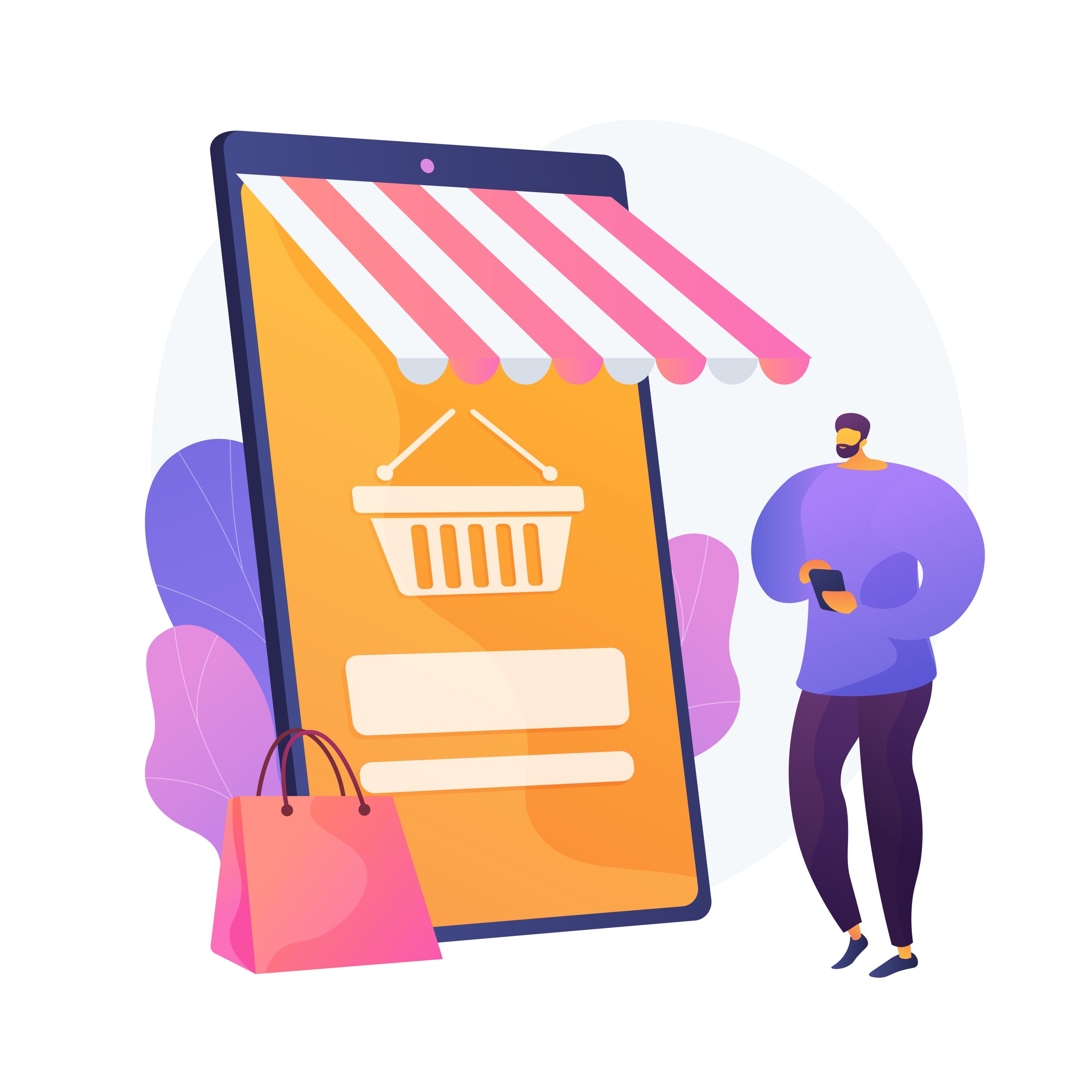 Online shopping vector concept metaphor