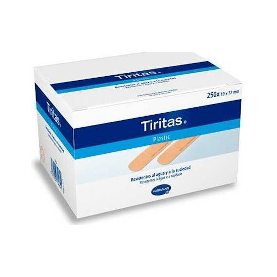TIRITAS DE PLASTICO DE 19 x 72 MM CAJA DE 250 UD