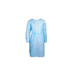 BATA DE TST CON PUÑO ELASTICO AZUL CLARO