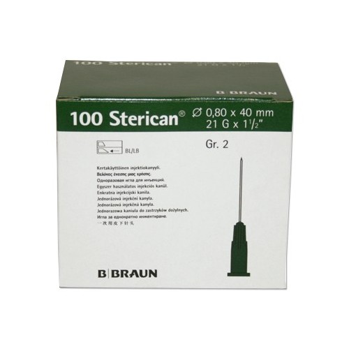 AGUJA 0,80 x 40 mm 21G STERICAN