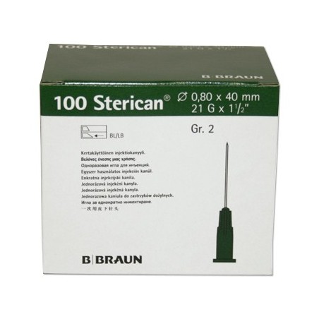 AGUJA 0,80 x 40 mm 21G STERICAN