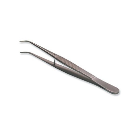 PINZA DISECCION SIN DIENTES CURVA 13 cm