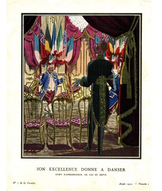 SON EXCELLENCE DONNE A DANSER. PIERRE BRISSAUD. GAZETTE DU BON TON