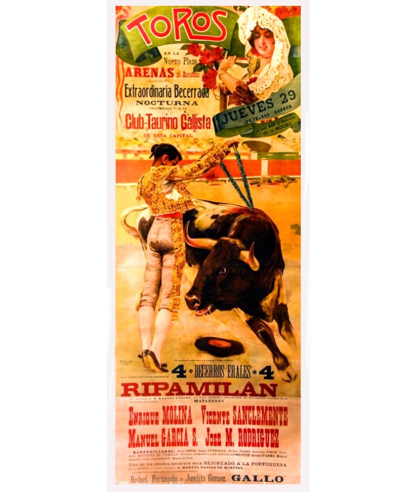 TOROS ARENAS DE BARCELONA. 1915