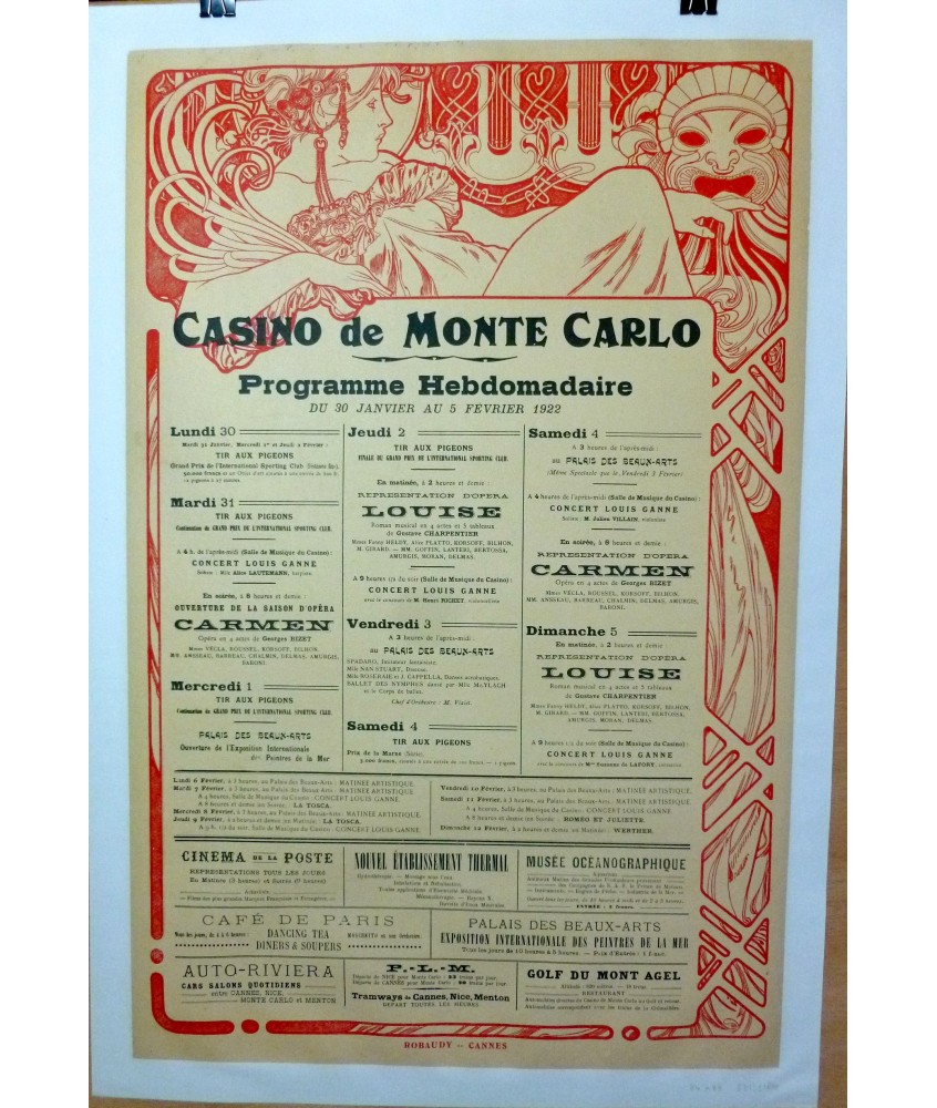 CASINO DE MONTE CARLO 1922