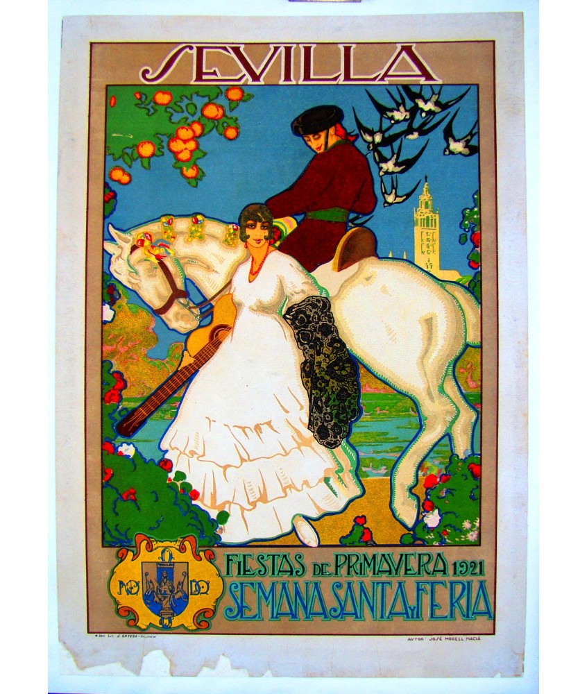 SEVILLA FIESTAS DE PRIMAVERA, SEMANA SANTA Y FERIA 1921