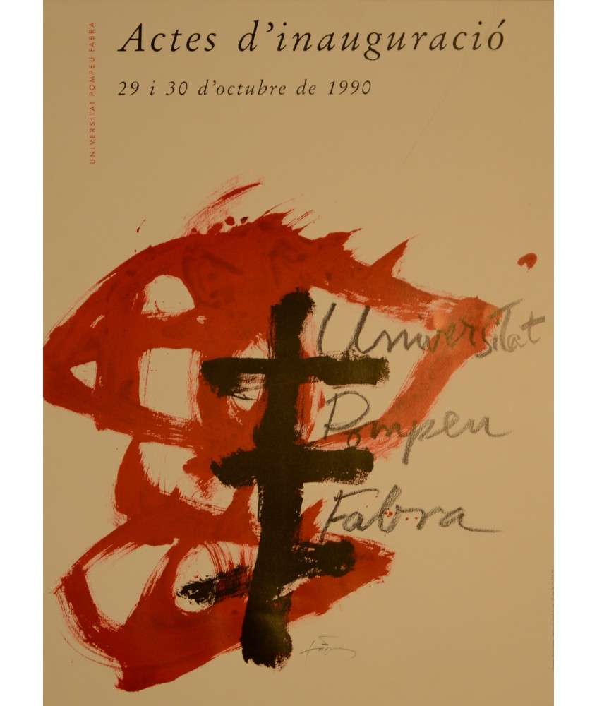 TAPIES. ACTES D'INAUGURACIO UNIVERSITAT POMPEU FABRA