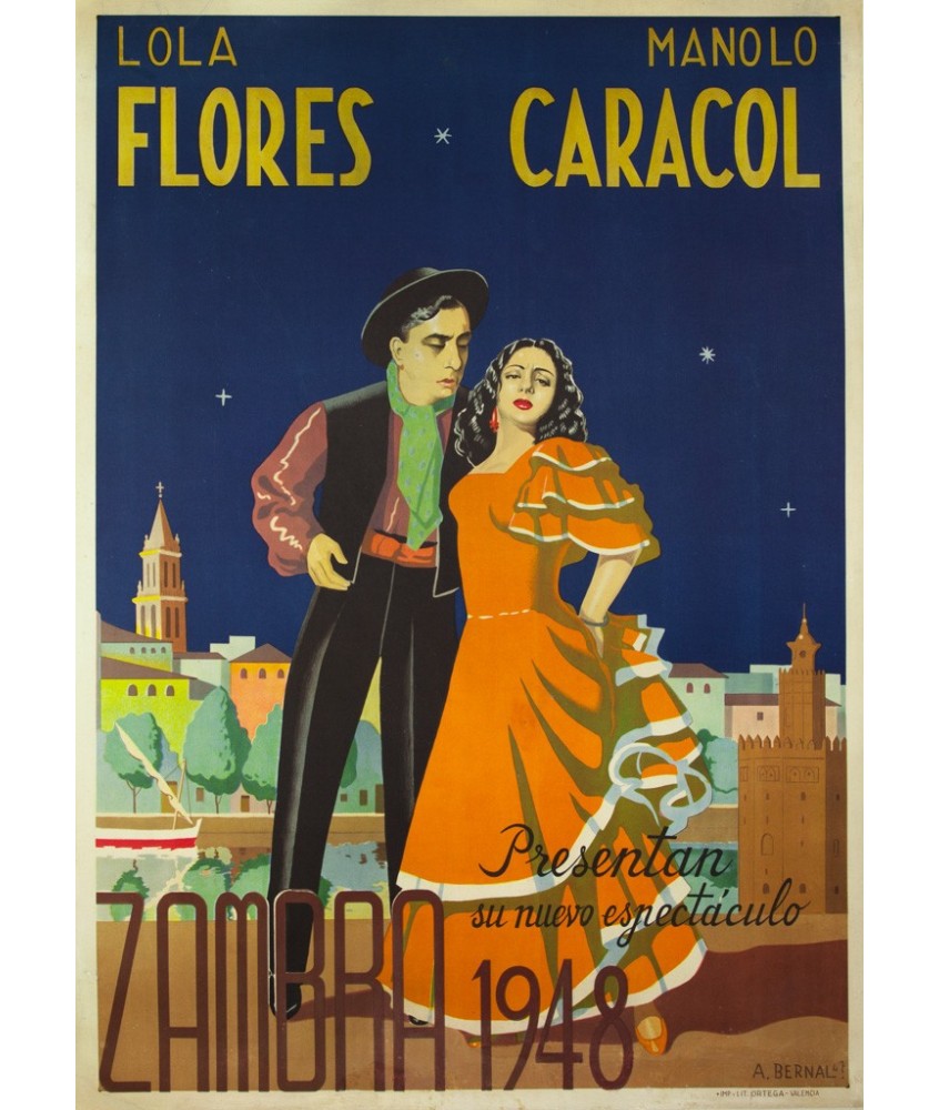 LOLA FLORES - MANOLO CARACOL. ZAMBRA 1948