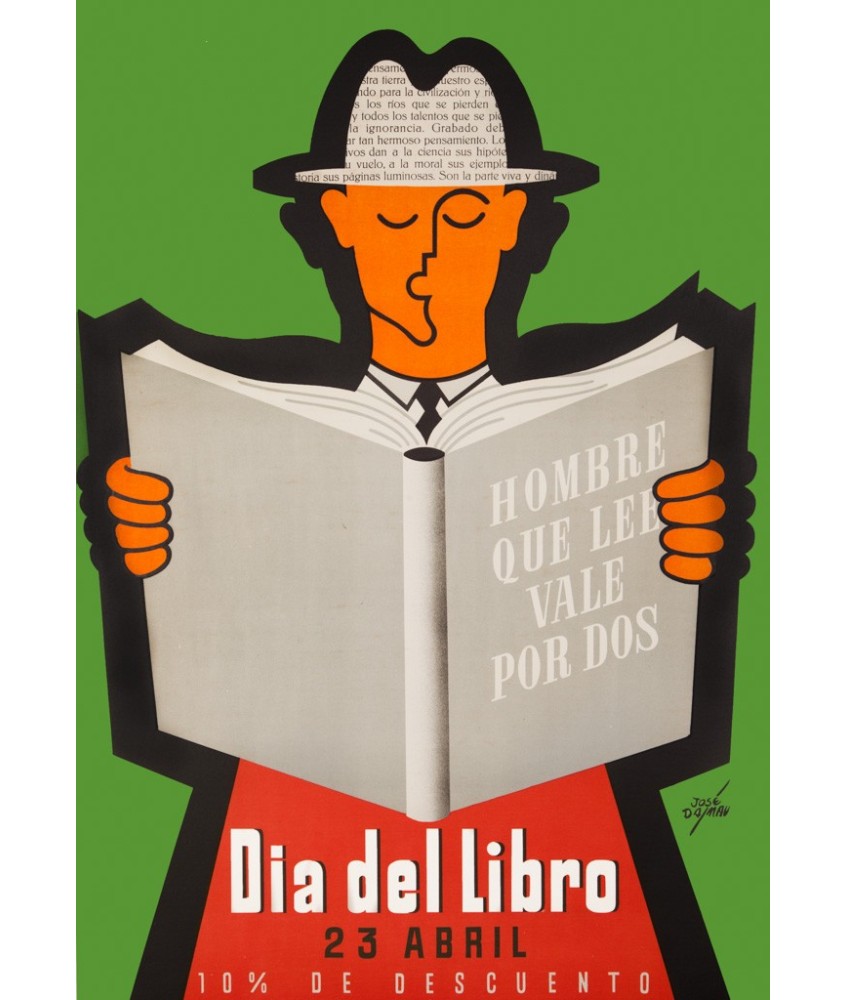 DIA DEL LIBRO. HOMBRE QUE LEE VALE POR DOS