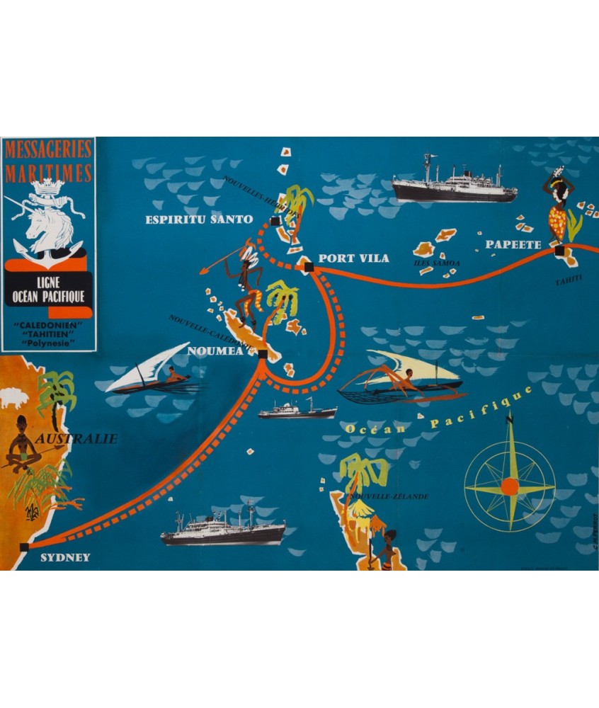 MESSAGERIES MARITIMES LIGNE OCEAN PACIFIQUE