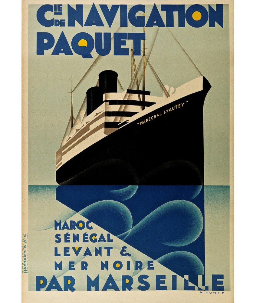 Cie. DE NAVIGATION PAQUET...PAR MARSEILLE