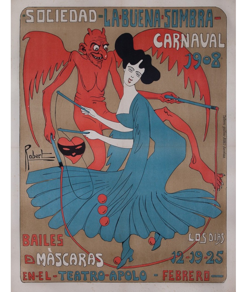 CARNAVAL BARCELONA 1908. LA BUENA SOMBRA