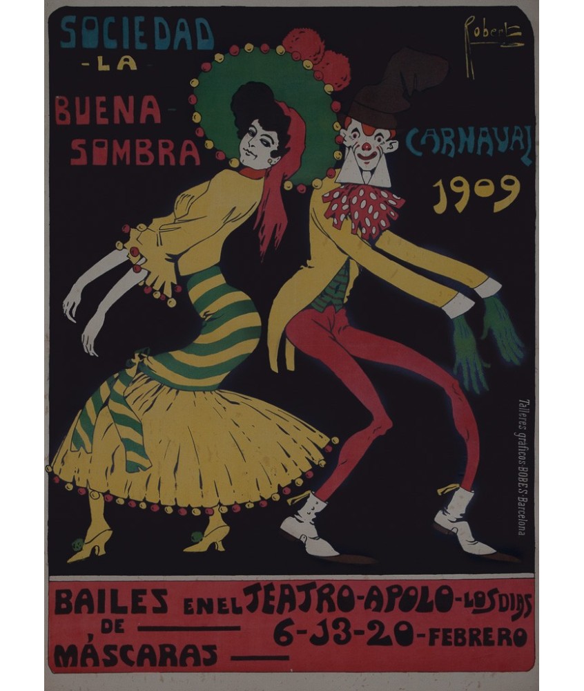 CARNAVAL BARCELONA 1909. LA BUENA SOMBRA