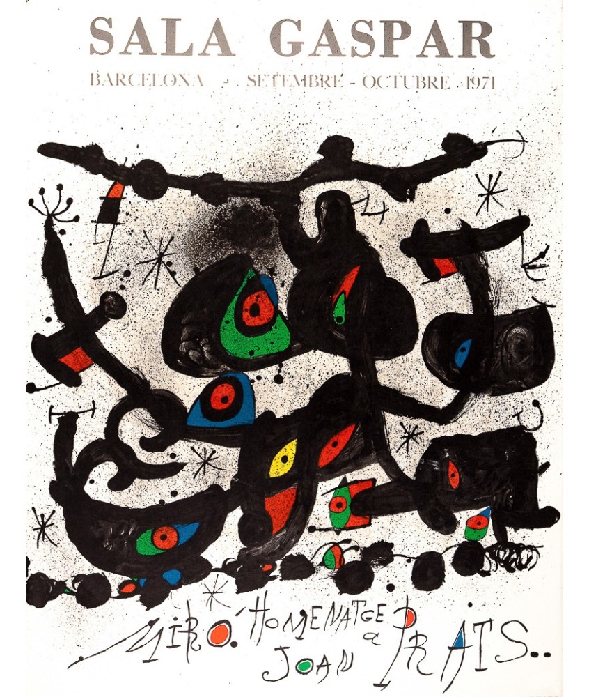 MIRO HOMENATGE A JOAN PRATS. SALA GASPAR 1971