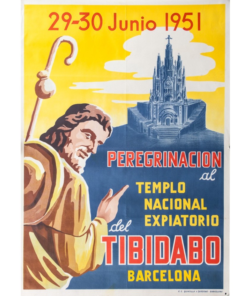 1951 PEREGRINACON AL TIBIDABO.BARCELONA