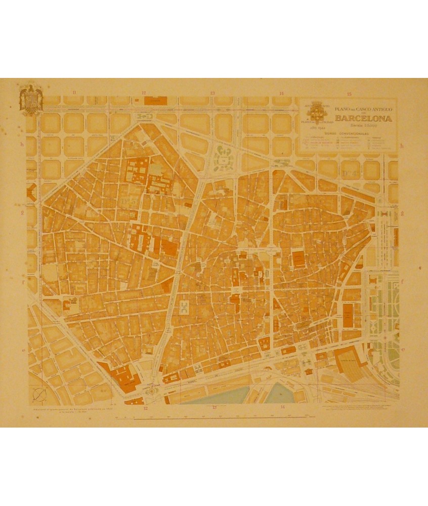 PLANO DEL CASCO ANTIGUO DE BARCELONA