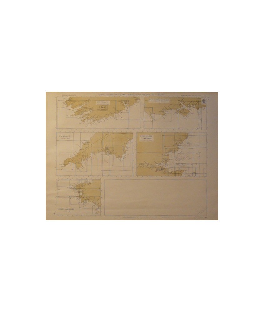 INDEX TO ADMIRALTY CHARTS OF PARTS OF ENGLAND, IRELAND AND FRANCE