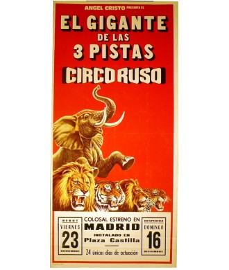 ANGEL CRISTO. EL GIGANTE DE LAS 3 PISTAS. CIRCO RUSO. 1979