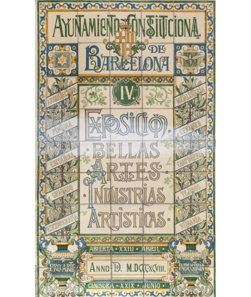 ESPOSICION BELLAS ARTES - INDUSTRIAS ARTISTICAS. 1898