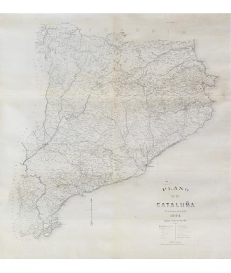 PLANO DE CATALUÑA. PUBLICADO POR R.M. 1894