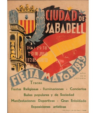 CIUDAD DE SABADELL. FIESTA MAYOR 1939