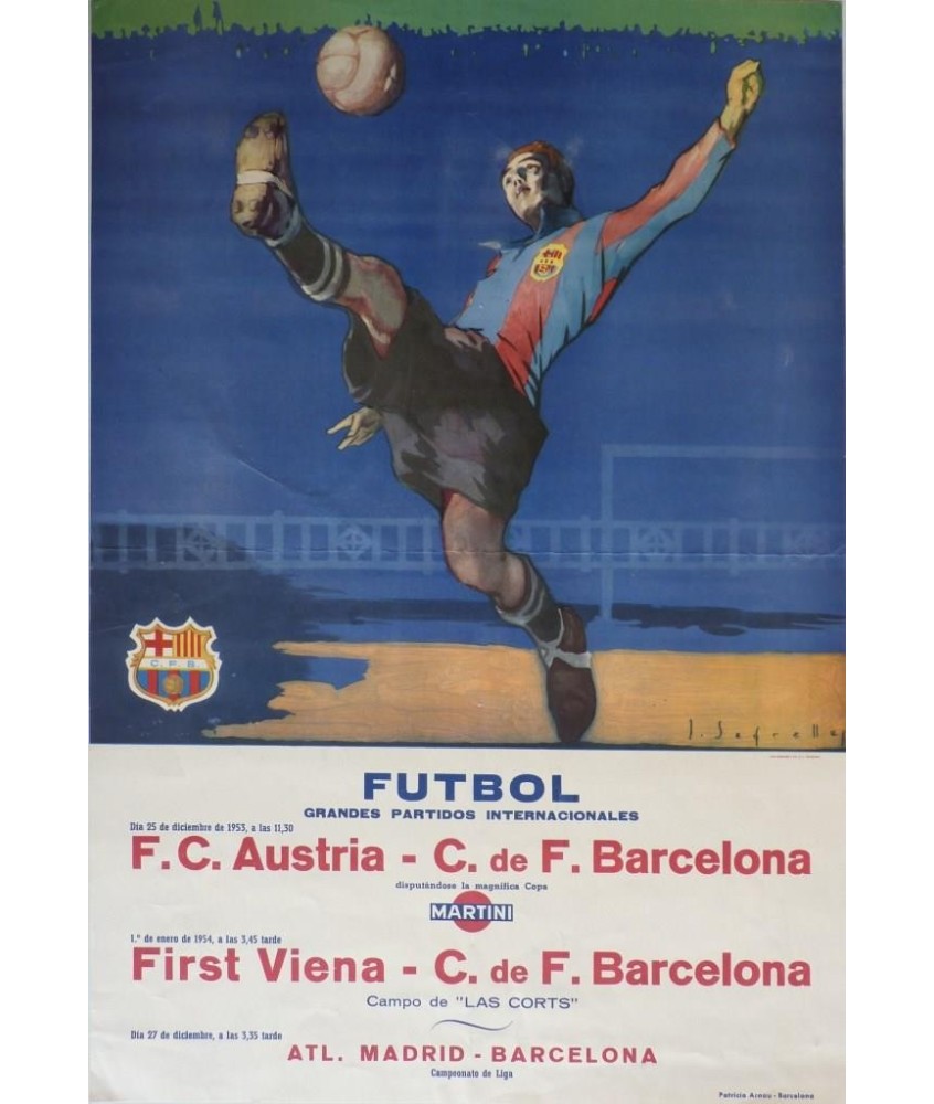 F.C. AUSTRIA. - BARCELONA. FIRST VIENA. - BARCELONA. 1953