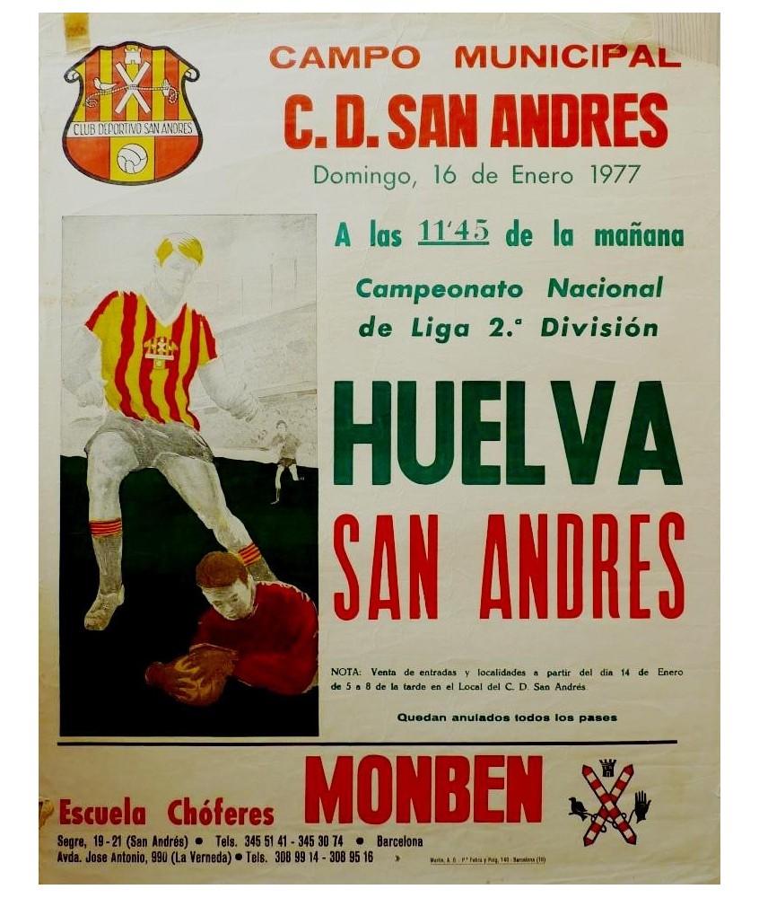 CAMPO MUNICIPAL SAN ANDRES. HUELVA SAN ANDRES 1977