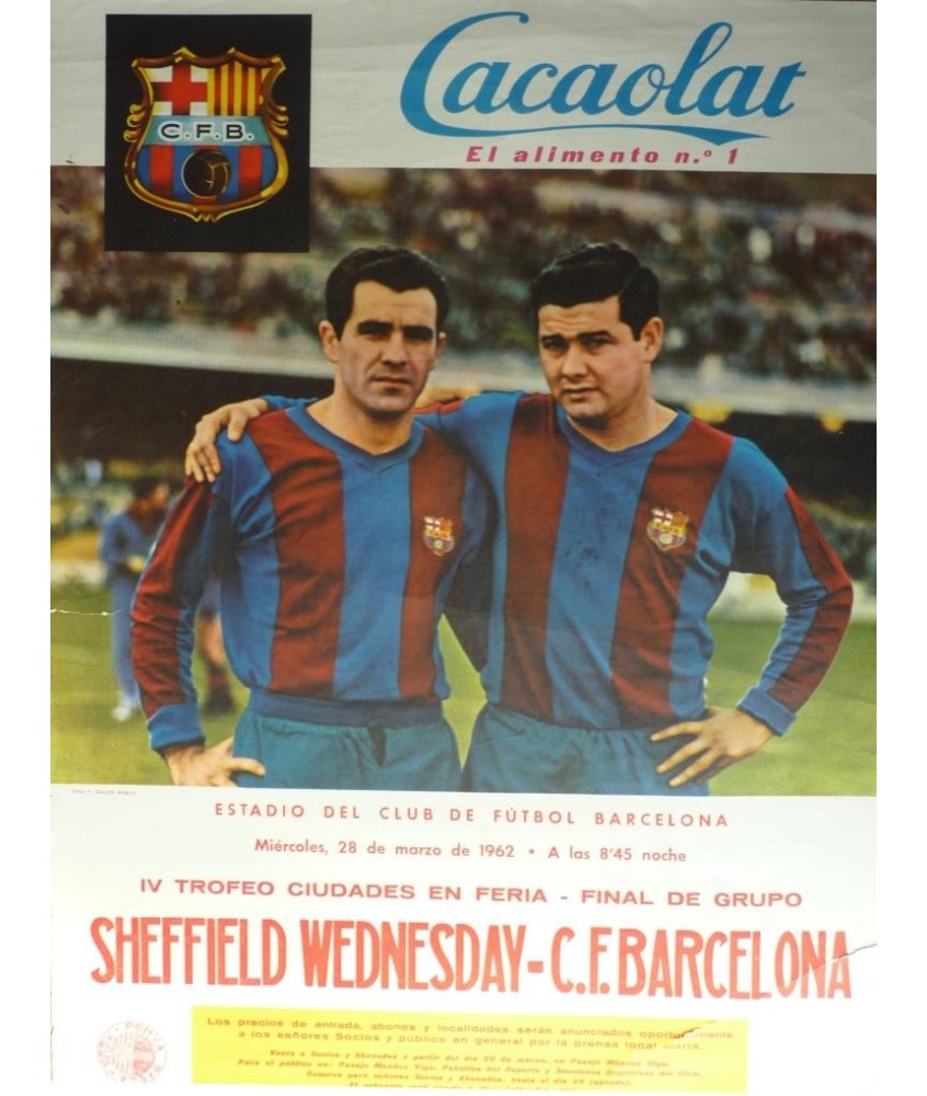 SHEFFIELD WEDNSDAY -C. F. BARCELONA 1963