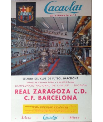 REAL ZARAGOZA C. D. - F. C. BARCELONA 1963. LIGA 1ª DIVISION