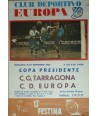 CLUB DEPORTIVO EUROPA. C.G. TARRAGONA - C.D. EUROPA. 1966