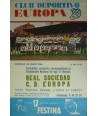 CLUB DEPORTIVO EUROPA.  REAL SOCIEDAD - C.D. EUROPA. 1966