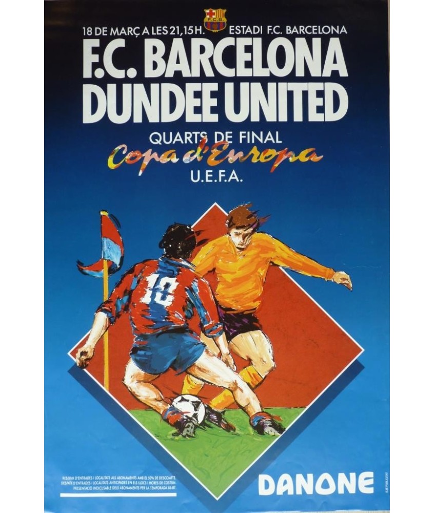 COPA D'EUROPA UEFA. F.C. BARCELONA - DUNDEE UNITED