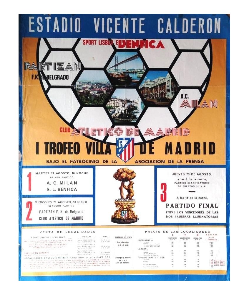 ESTADIO VICENTE CALDERON. I TROFEO VILLA DE MADRID