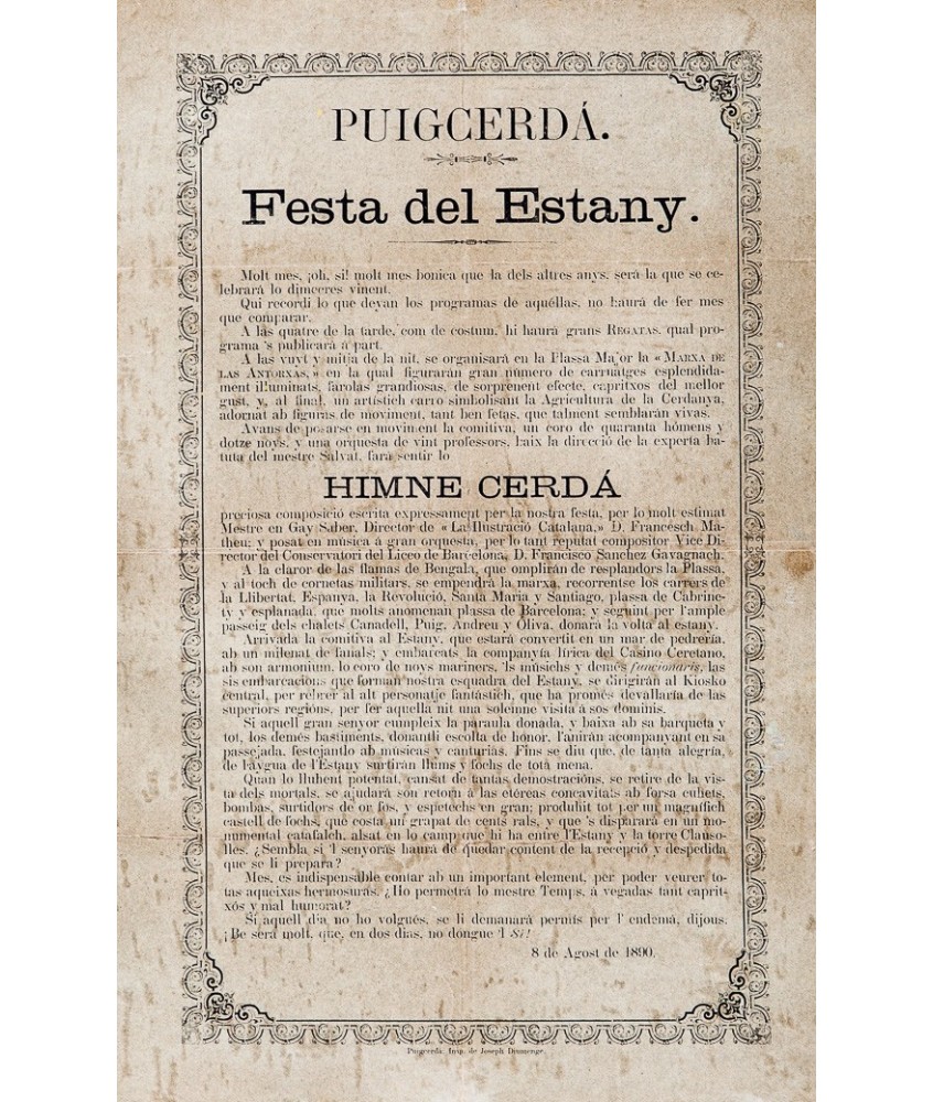 PUIGCERDÁ. FESTA DEL ESTANY 1890