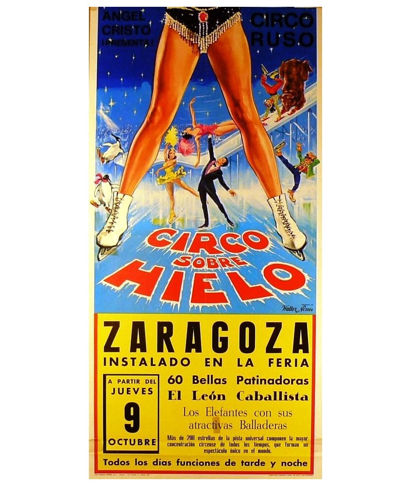 ANGEL CRISTO. CIRCO RUSO. CIRCO SOBRE HIELO. ZARAGOZA 1975