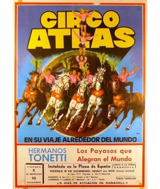 CIRCO ATLAS. HERMANOS TONETTI. VIAJE ALREDEDOR...1974 SABADELL