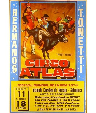 CIRCO ATLAS. HERMANOS TONETTI. 'WEST RODEO'. SALAMANCA 1974