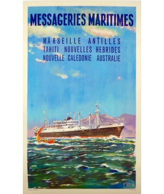 MESSAGERIES MARITIMES. ANTILLES, CALEDONIE, AUSTRALIE...