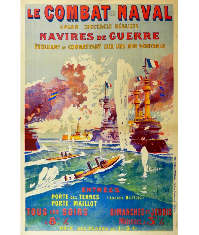 COMBAT NAVAL. NAVIRES DE GUERRE