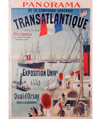 PANORAMA DE LA Cie Gale TRANSATLANTIQUE 1899...