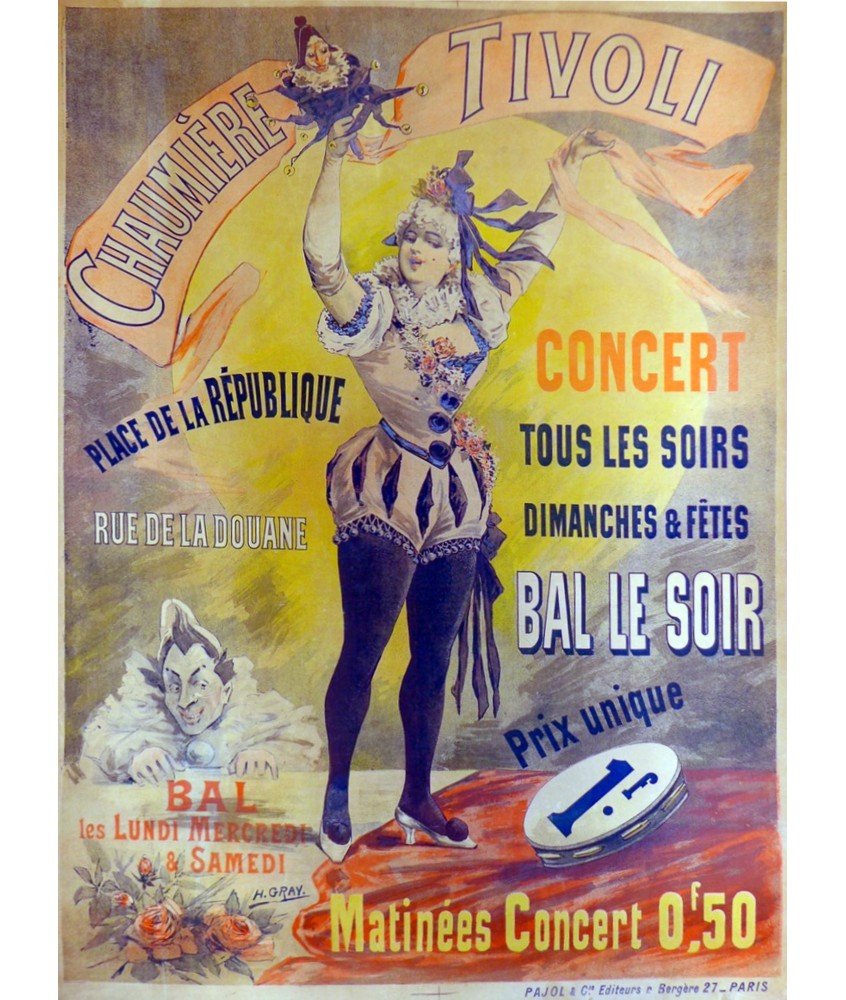 CHAUMIERE TIVOLI CONCERT BAL LE SOIR...