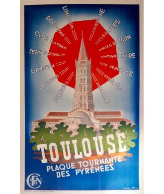 TOULOUSE PLAQUE TOURNANTE DES PYRENEES...