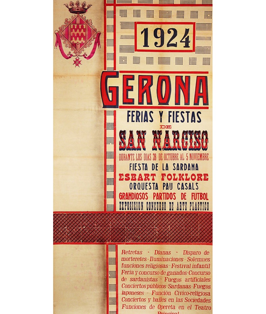 1924 GERONA FERIAS Y FIESTAS DE SAN NARCISO