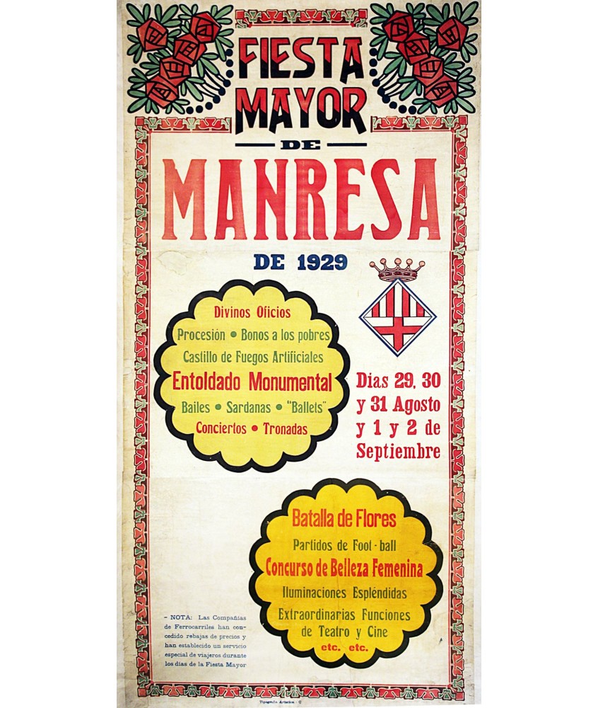 FIESTA MAYOR DE MANRESA 1929