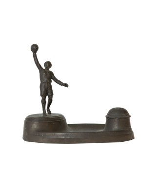 FOOTBALL. ETUDE DE TABELLION EN BRONZE. GARDIEN DE BUT. Ca.1910