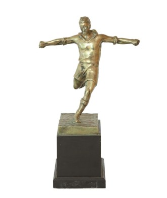 FOOTBALL. BRONZE DE E. FRAISSE. Ca. 1920