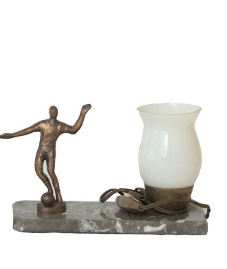 FOOTBALL. ENCRIER STYLO BRONZE. Ca. 1930