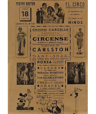 LOGROÑO  18/04/1940. CIRCO CARCELLE-CARLSTON