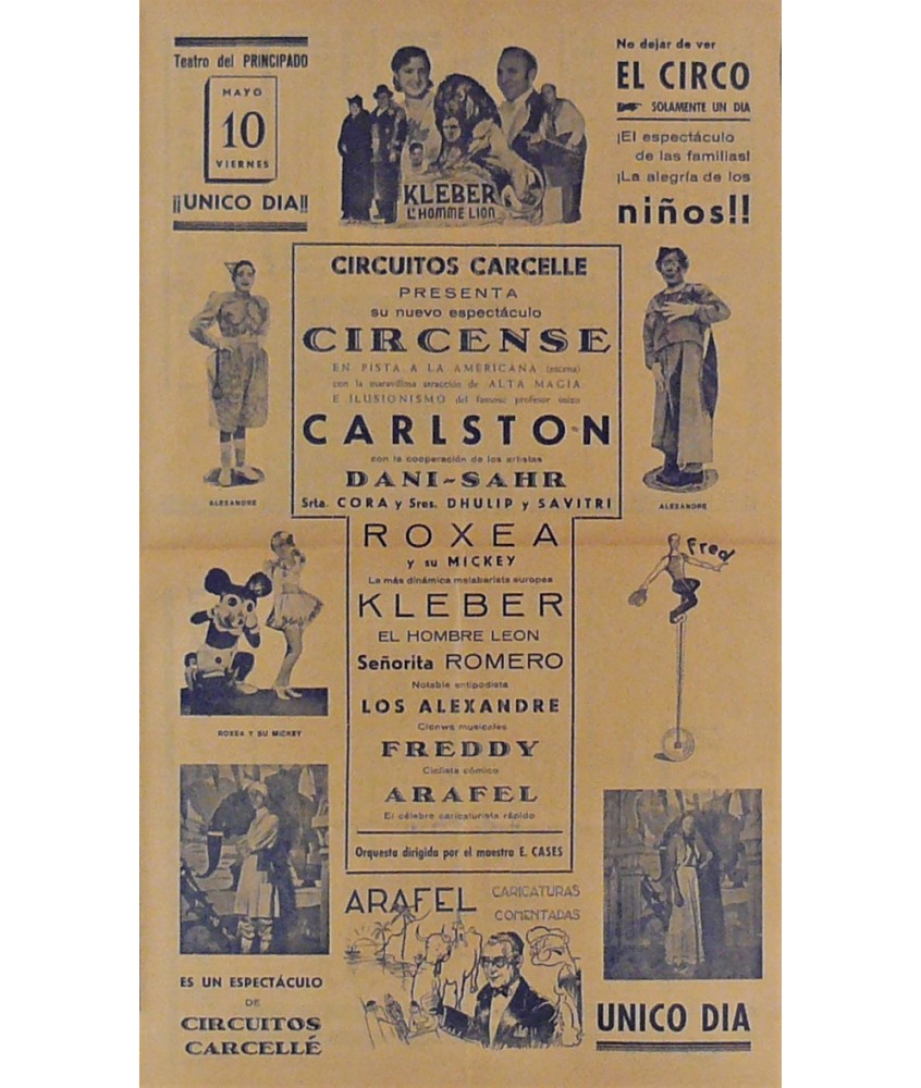 OVIEDO (ASTURIAS) 10/05/1940. CIRCO CARCELLE-CARLSTON