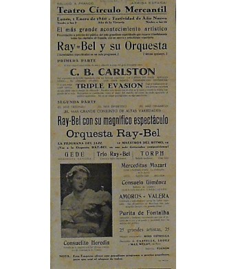 IGUALADA (CATALUÑA) 1-1/1940. ILUSIONISTA SUIZO C. B. CARLSTON / RAY-BEL